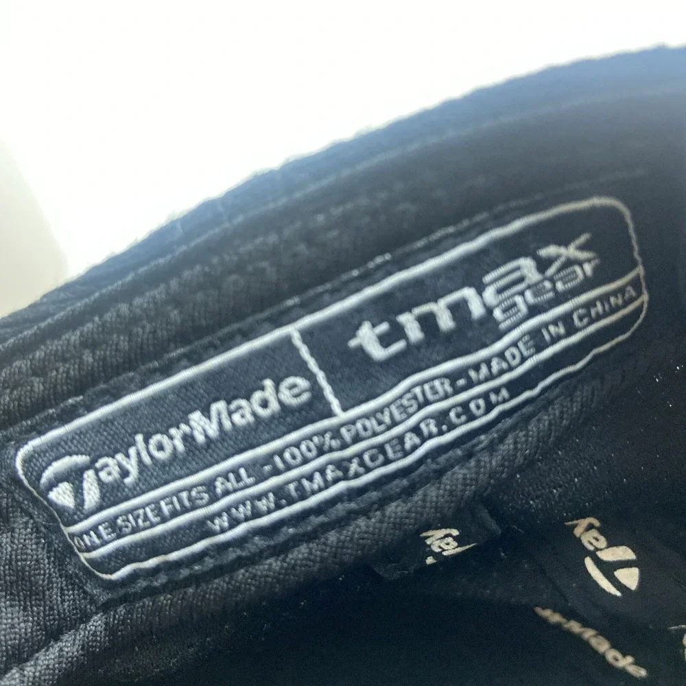 Taylor Made Golf Hat Cap Adjustable Black Velour T-Max‎ Gear Burner Clean